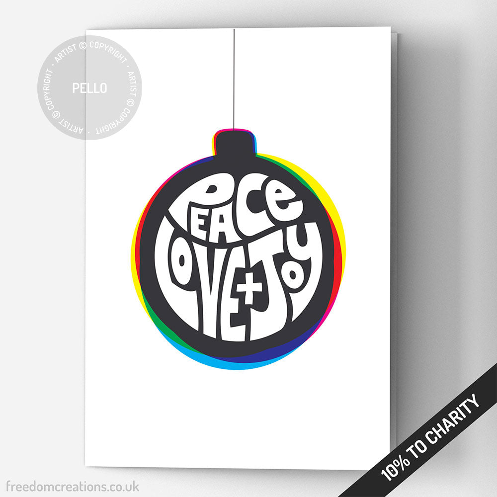 Peace, Love + Joy Bauble