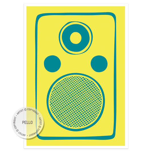 Teal & Yellow Speaker