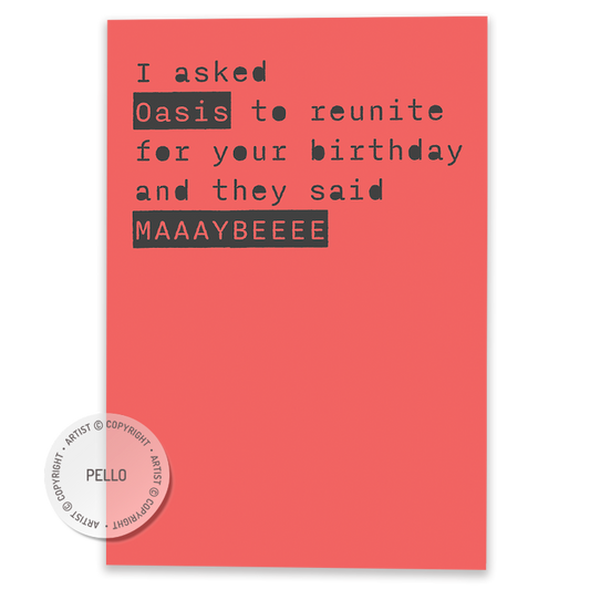 Oasis reunion card