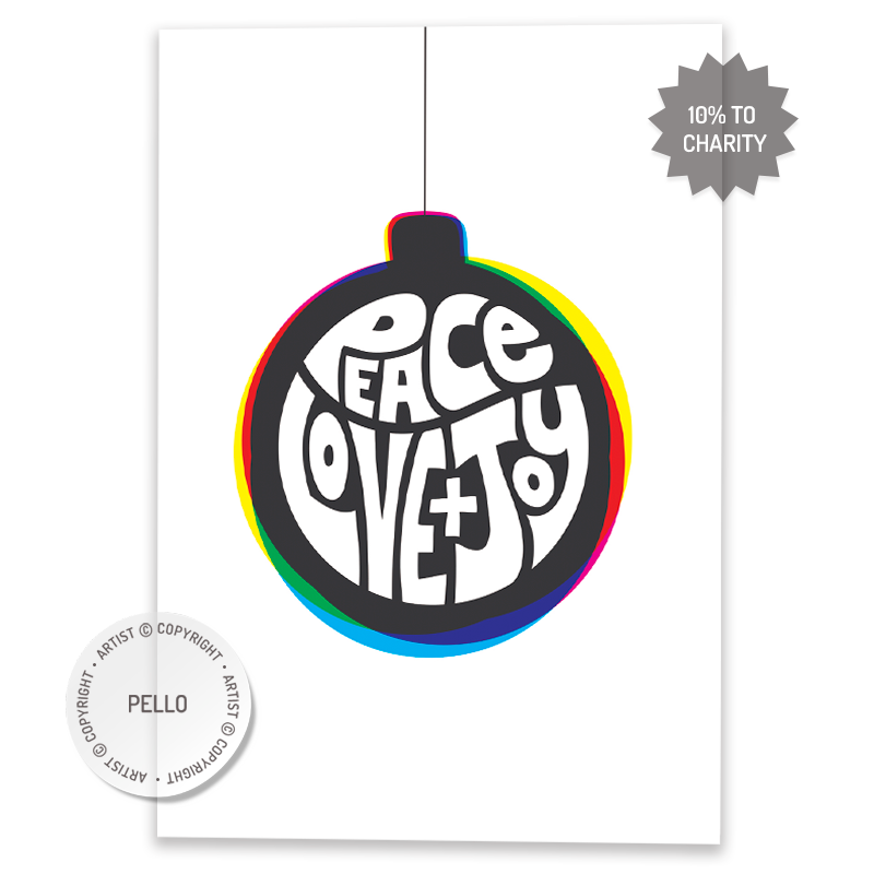 Peace, Love + Joy Bauble