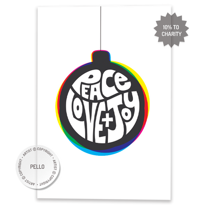 Peace, Love + Joy Bauble
