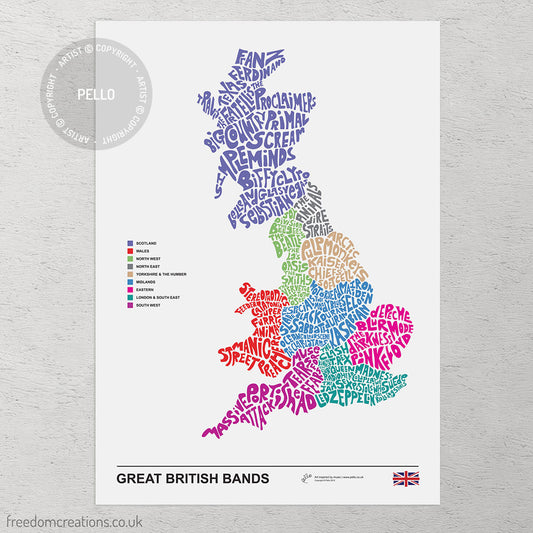 Music Map Of Great British Bands