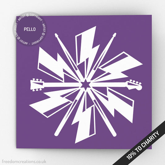 Rock N Roll Snowflake - Purple